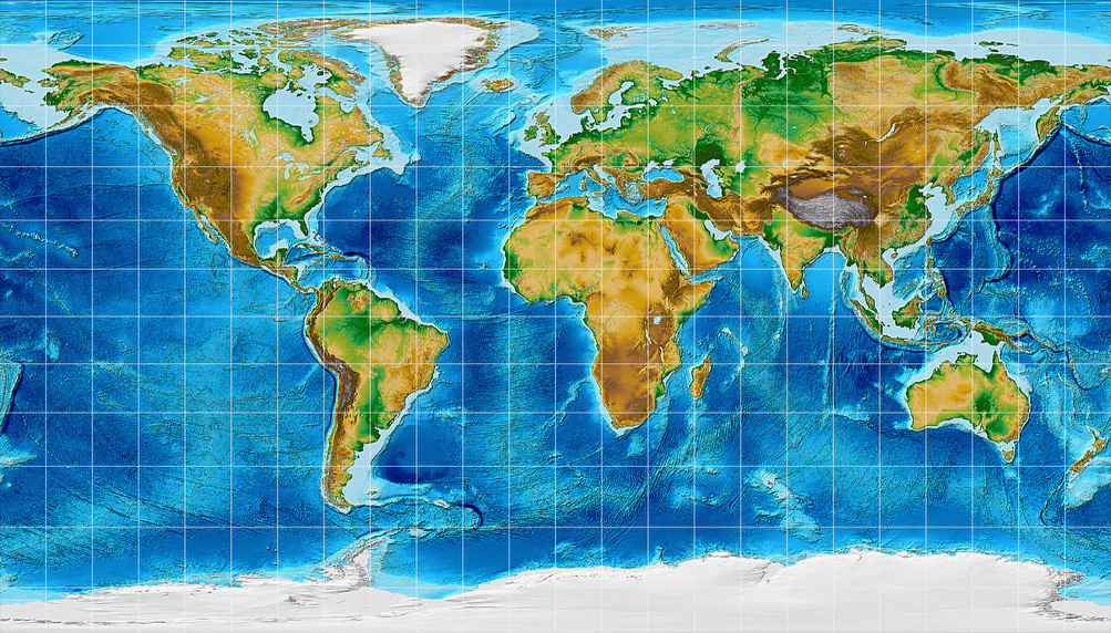 License Info: Topographic World Map (Patterson)