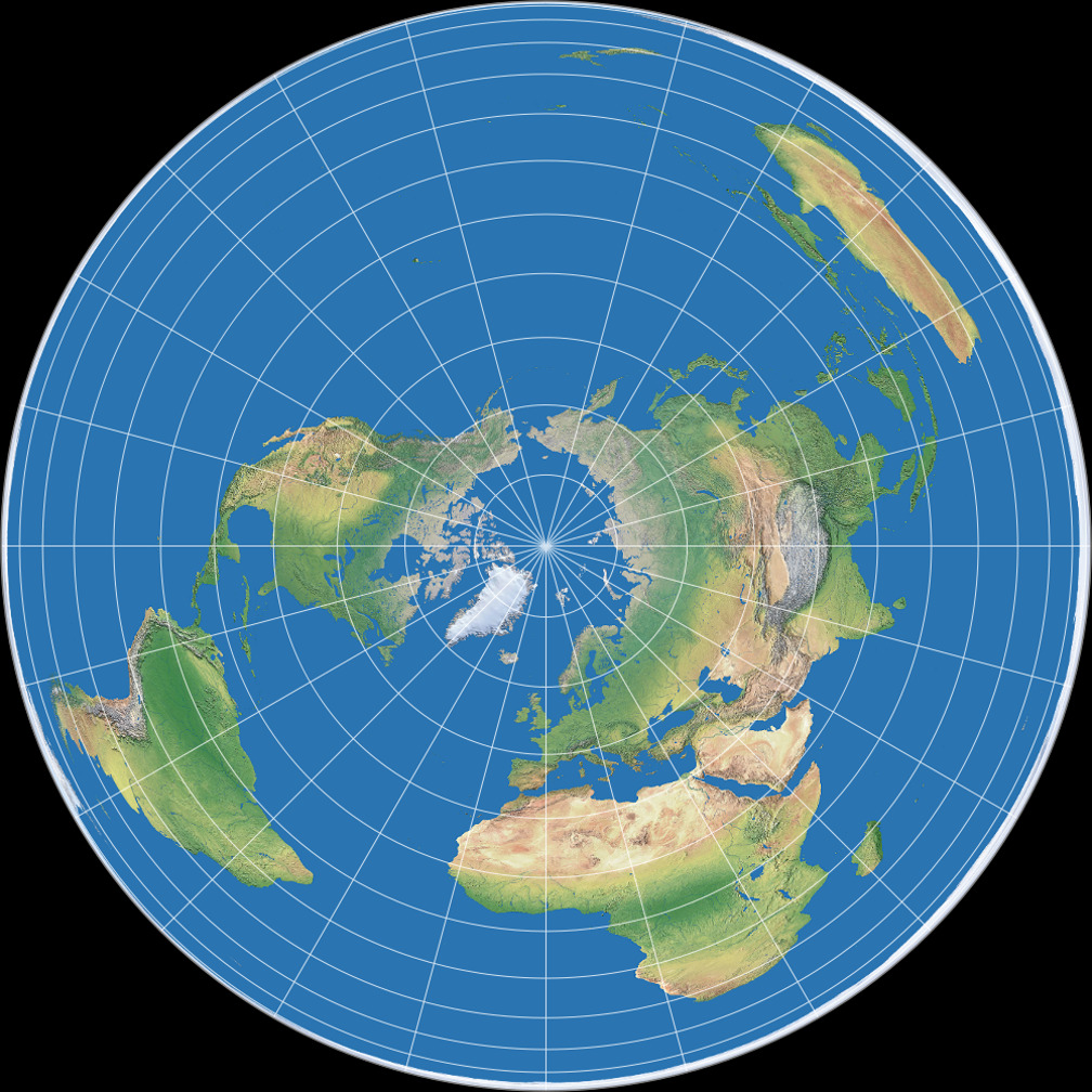 polar-projection-map-with-arctic-circle-posters-prints-by-john-seller