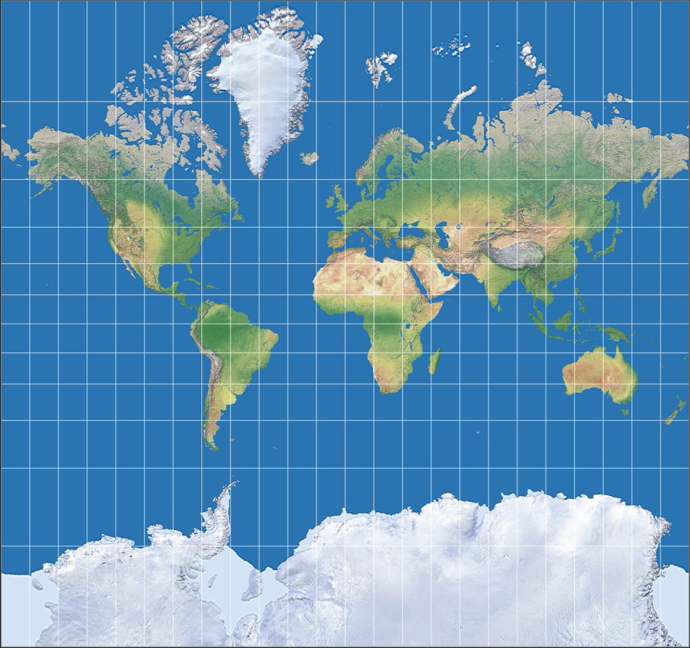 Arriba 97 Foto Planisferio Con La Proyeccion Cilindrica De Mercator Con Nombres Cena Hermosa 5207