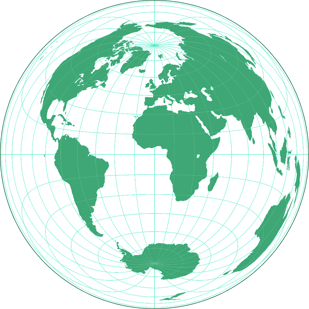 Azimuthal equal-area (equat.): Compare Map Projections