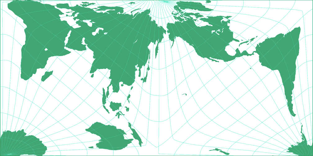 Gringorten, alternative oblique arrangement Silhouette Map