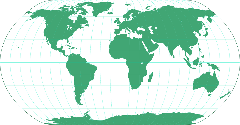 Natural Earth Silhouette Map