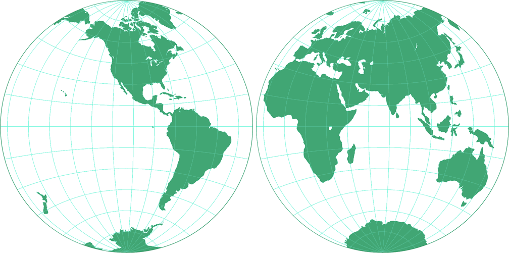 Nicolosi Globular Silhouette Map