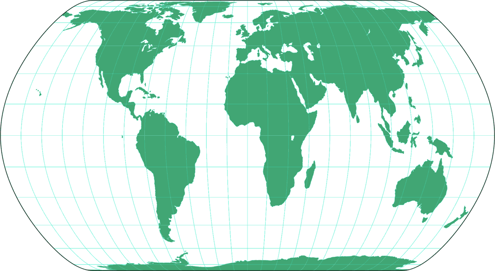 Snyder Minimum Error Flat-Pole Silhouette Map