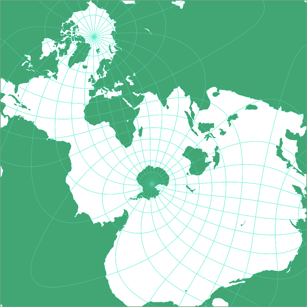 Spilhaus-Adams Silhouette Map