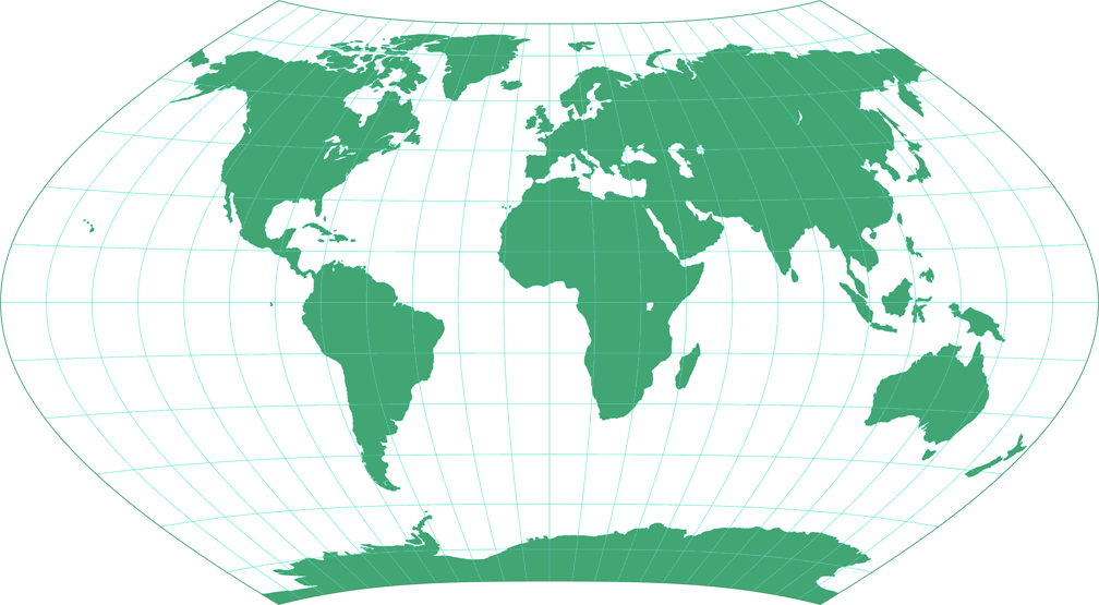 Wagner II Lenticular Silhouette Map