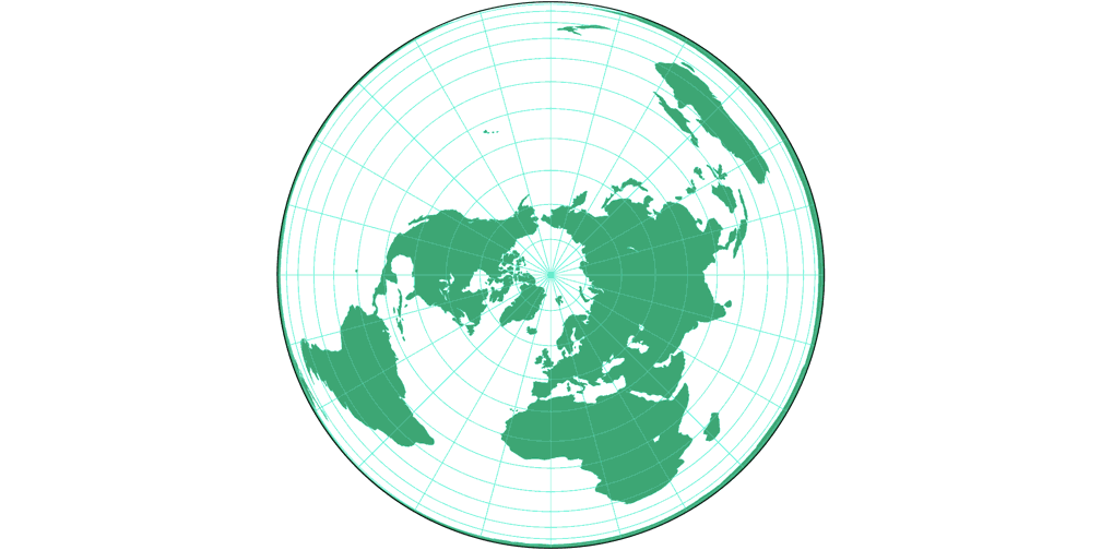 Azimuthal equal-area (polar) Silhouette Map