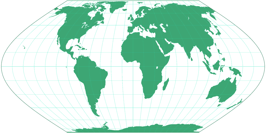 Eckert VI Silhouette Map
