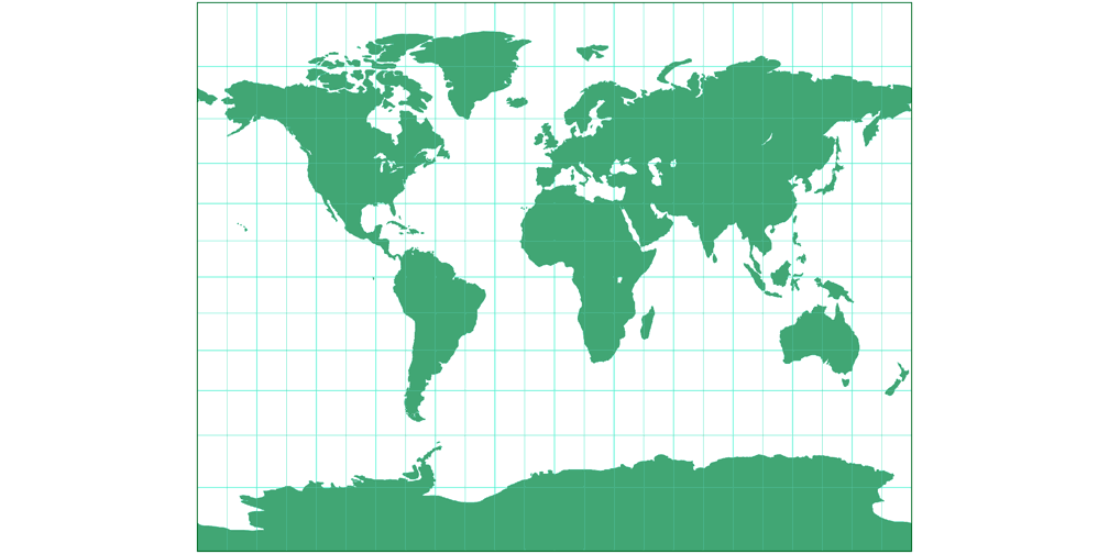 Gall Stereographic Silhouette Map