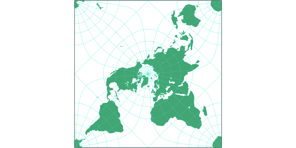 Peirce Quincuncial Silhouette Map