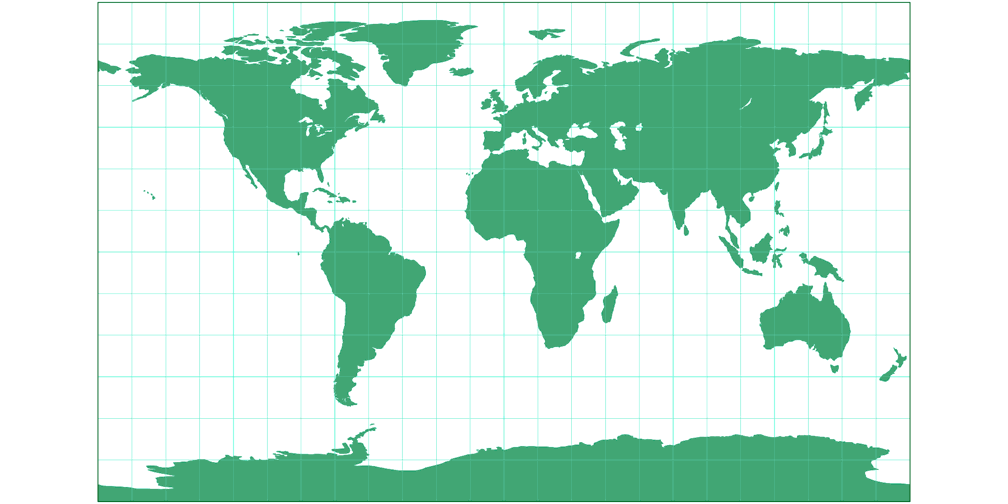 Equirectangular (35.6°) Silhouette Map