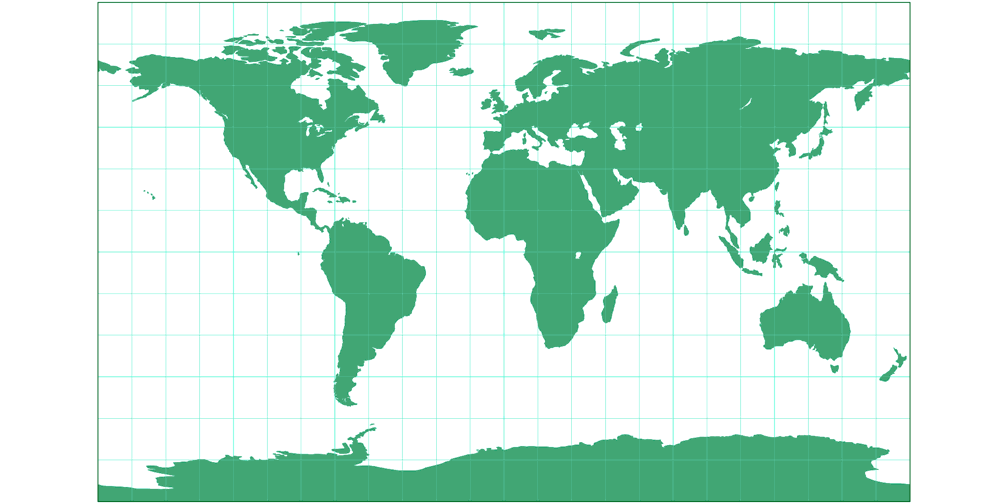 Patterson Cylindrical vs. Equirectangular (35.6°): Compare Map Projections