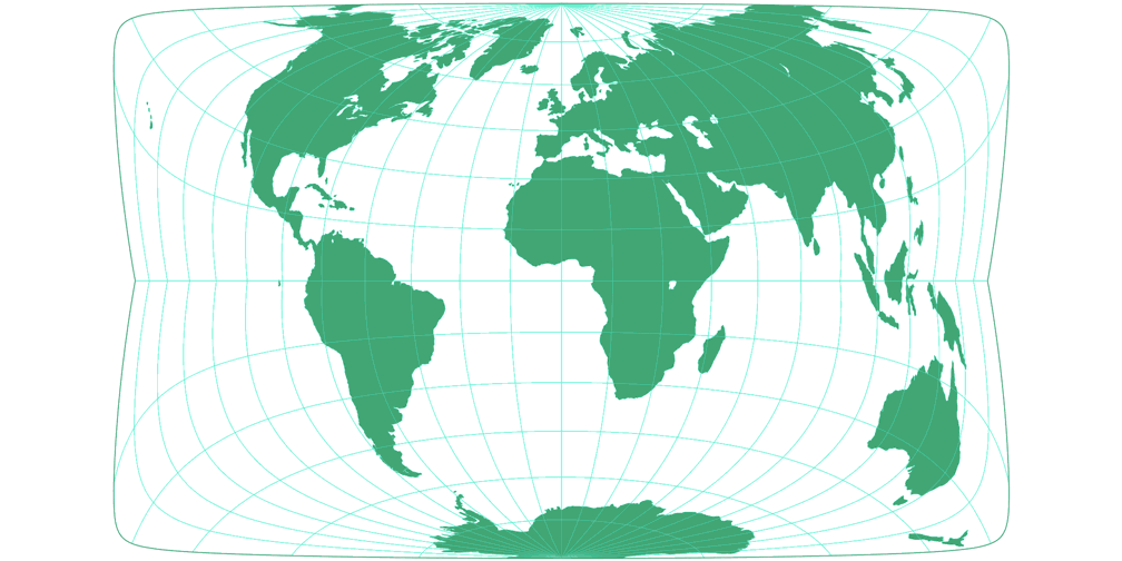 Strebe-Hammer 29°S Silhouette Map