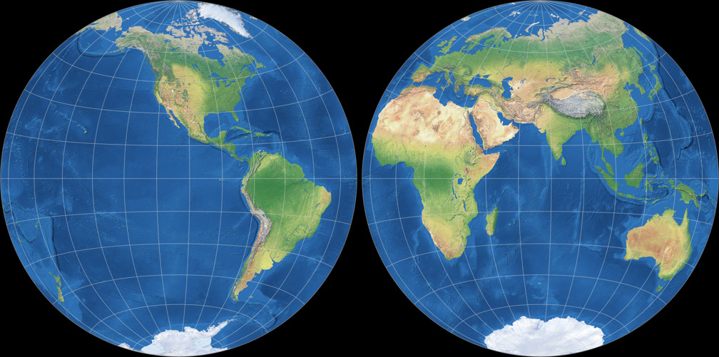 Azimuthal equal-area (Hem.)