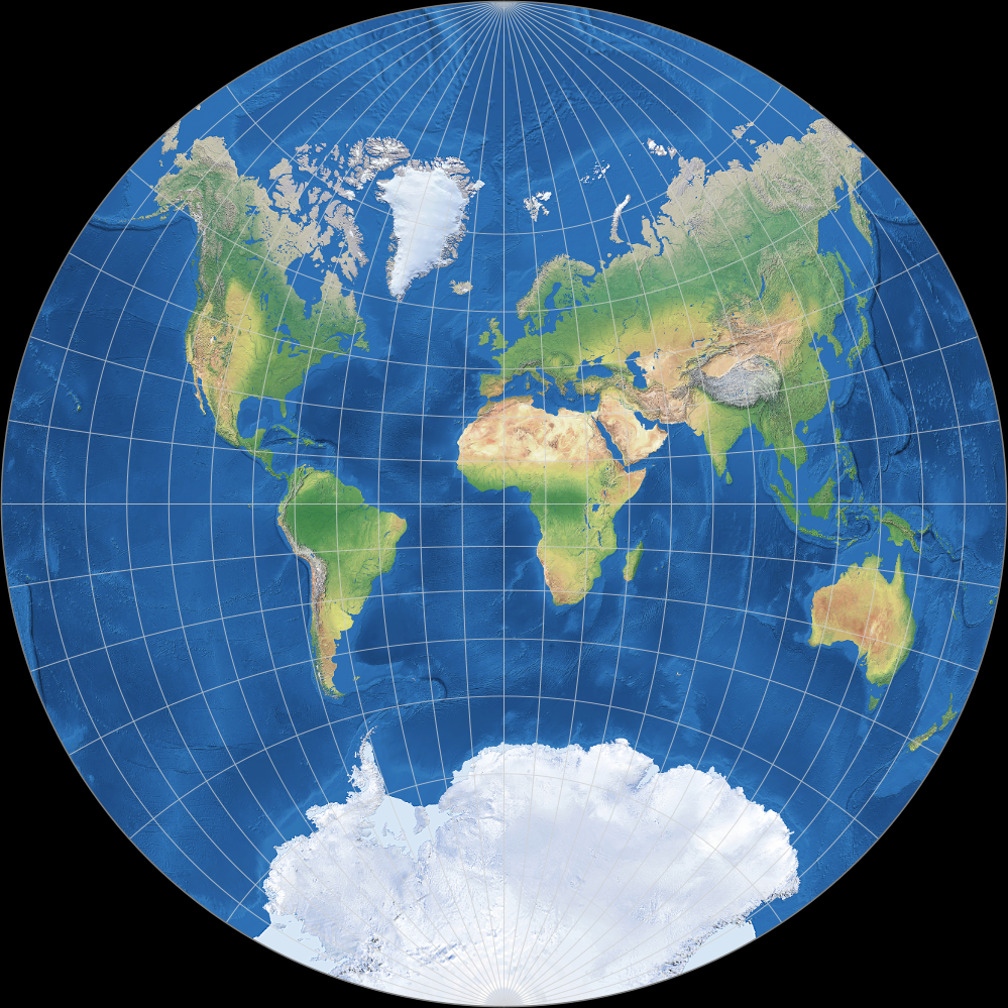 Van der Grinten II: Compare Map Projections