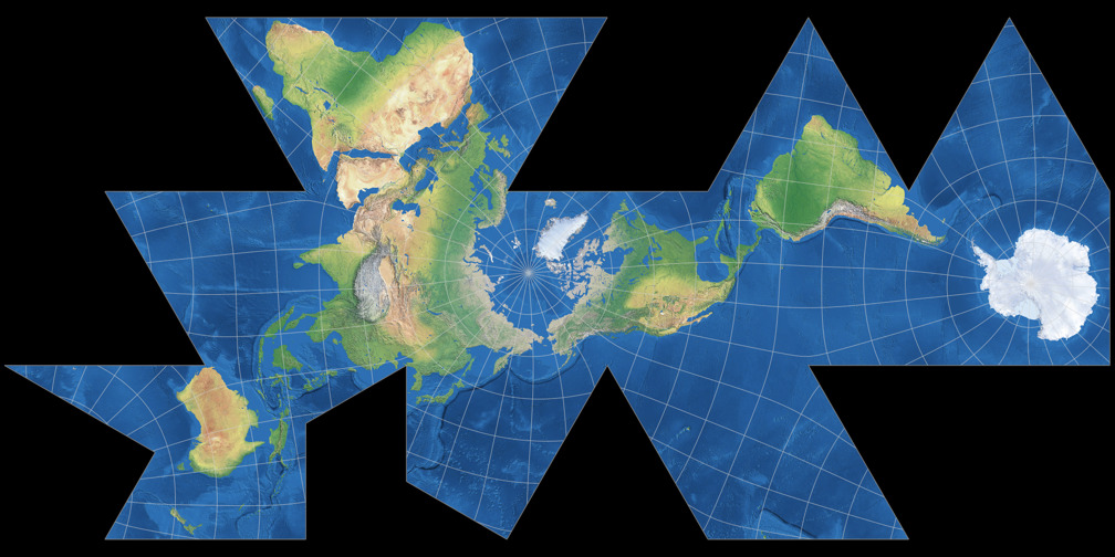 Dymaxion-like conformal projection: Compare Map Projections