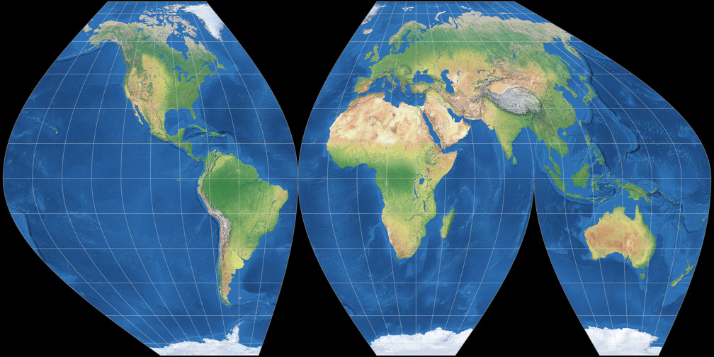 McBryde-Thomas Flat-Polar Sinusoidal (interrupted): Compare Map Projections