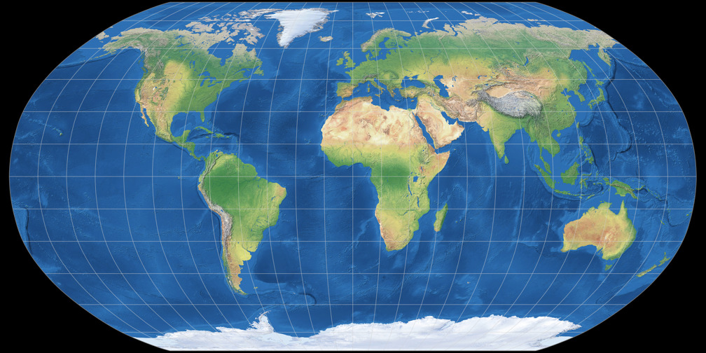 Natural Earth vs. Robinson Compare Map Projections