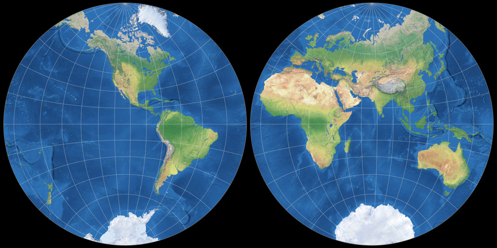 Stereographic (Hem.): Compare Map Projections