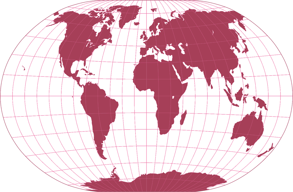 A4 Projection Silhouette Map