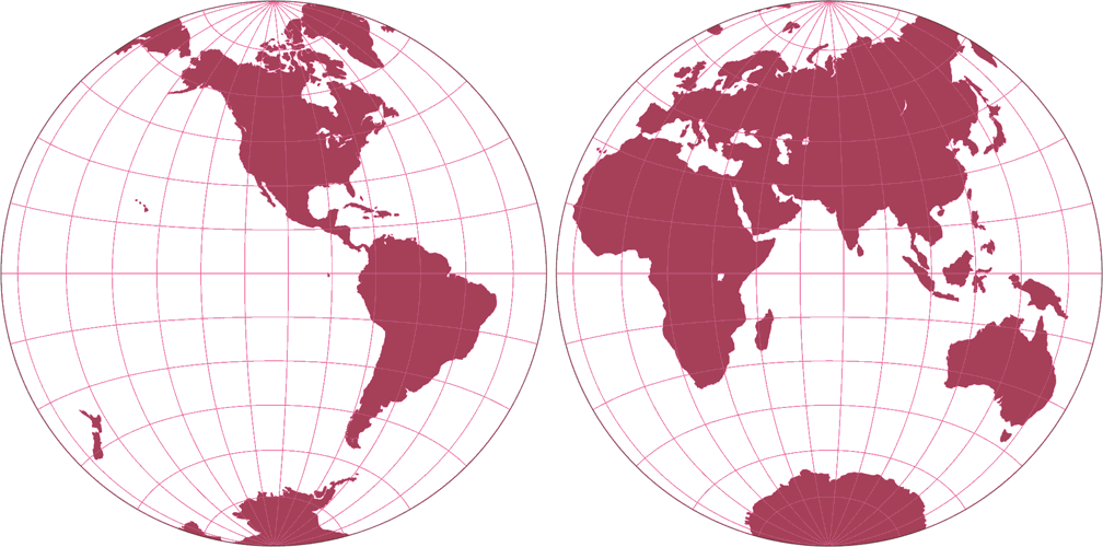 Airy Minimum-error Azimuthal Silhouette Map