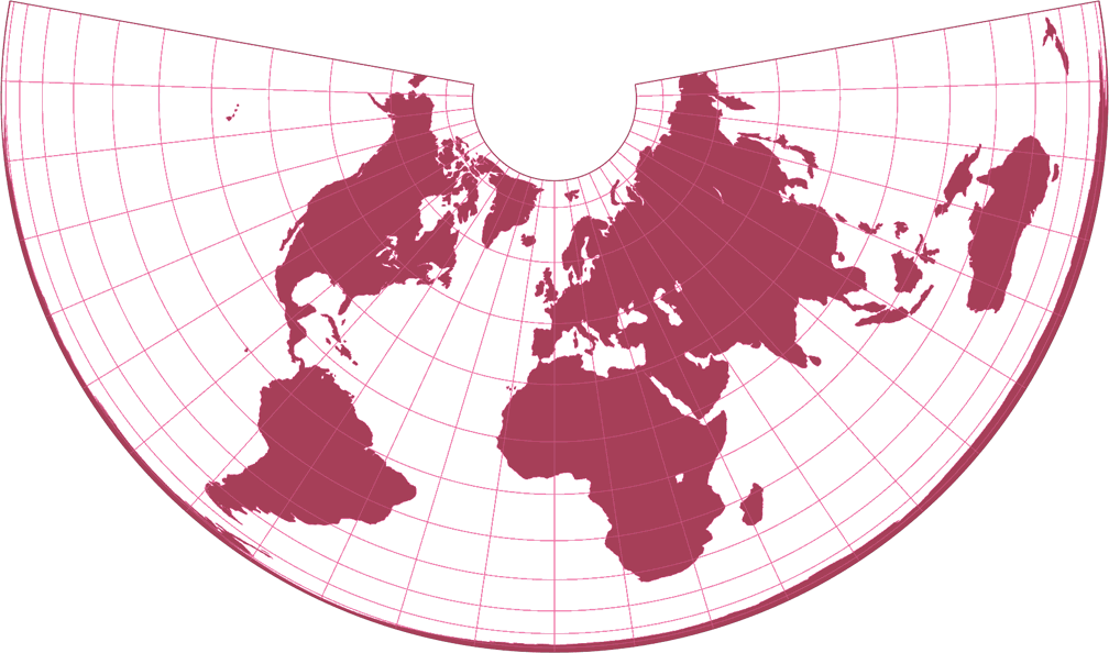 Albers Silhouette Map