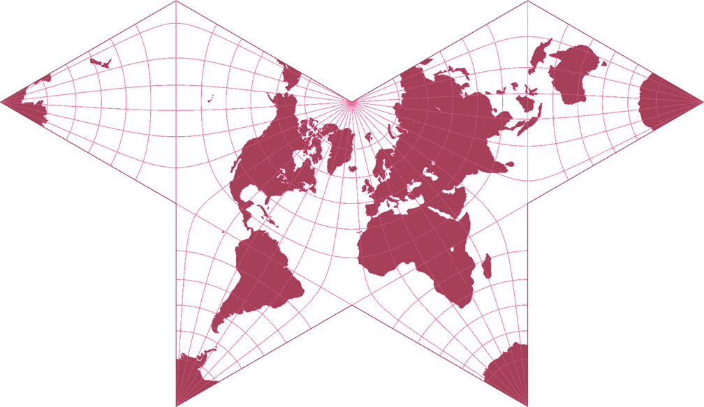 Cahill Conformal Butterfly Silhouette Map