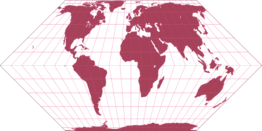 Eckert II Silhouette Map