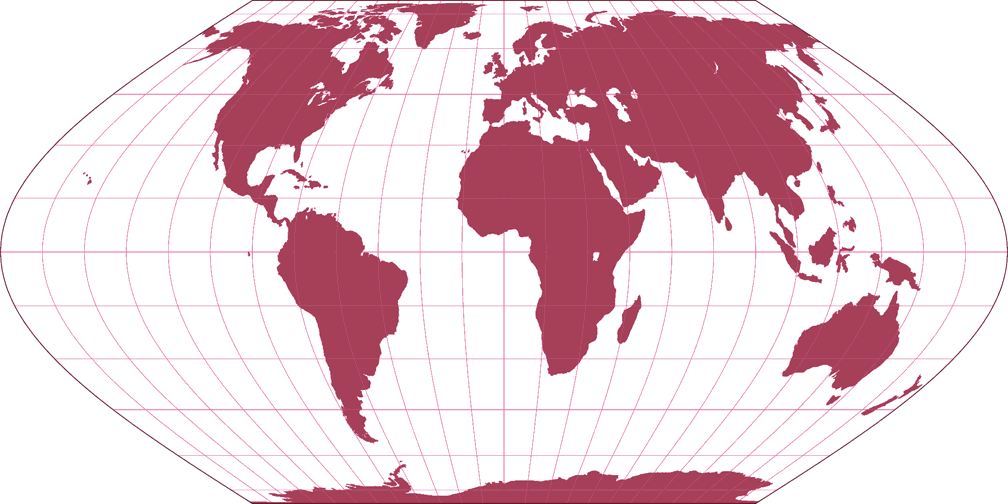 Eckert VI Silhouette Map