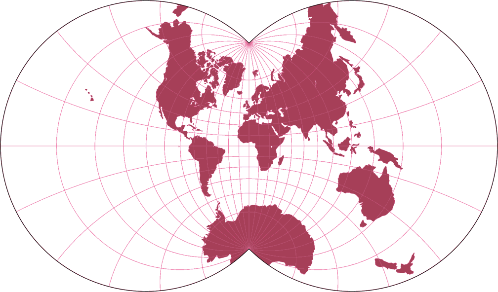 Lagrange (120°) Silhouette Map