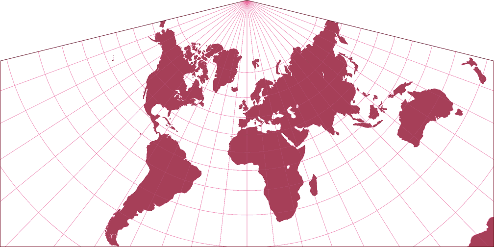 Lambert conformal conic Silhouette Map