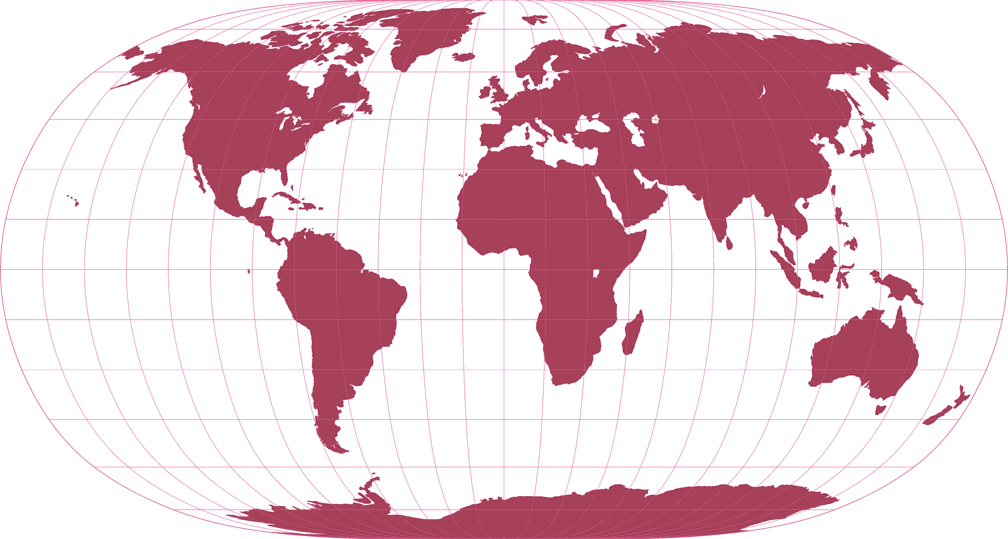 Natural Earth II Silhouette Map