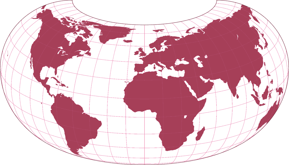 Raisz Armadillo Silhouette Map