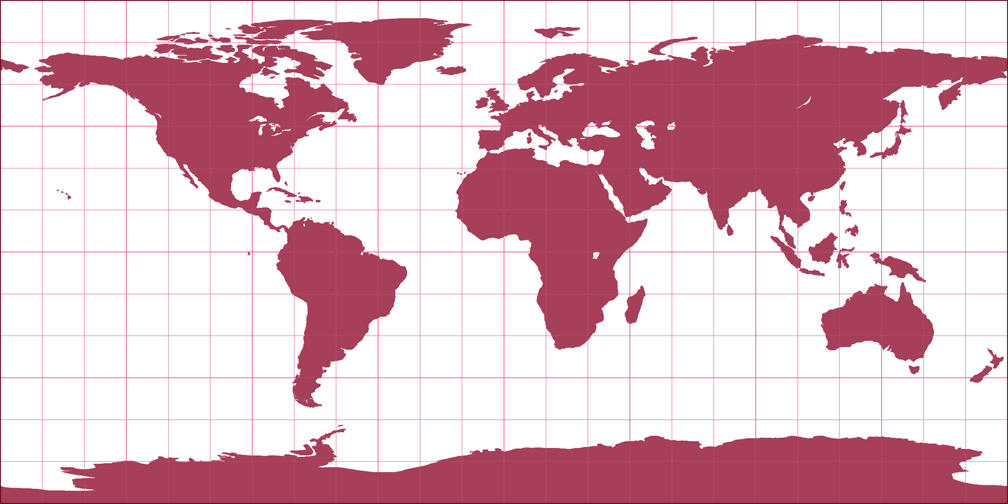 Equirectangular (0°) Silhouette Map