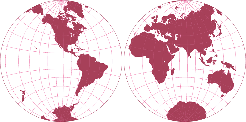 Stereographic (Hem.) Silhouette Map