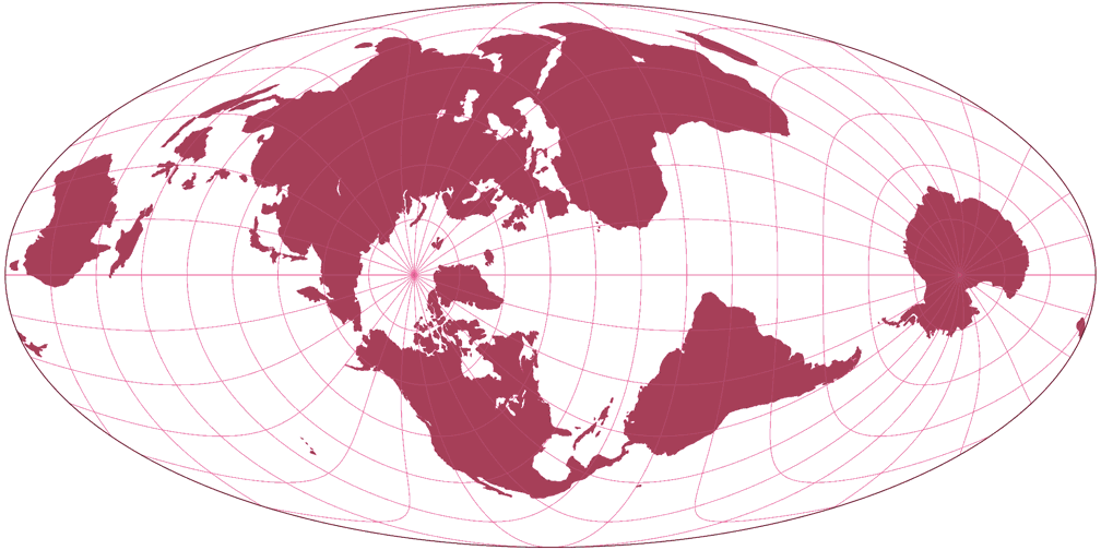 Atlantis (rotated) Silhouette Map