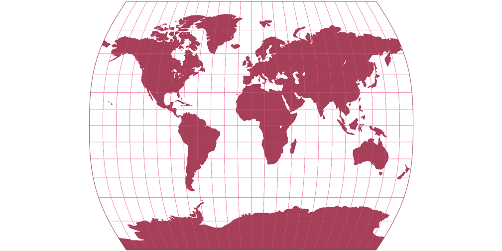 Gall-Bomford Silhouette Map