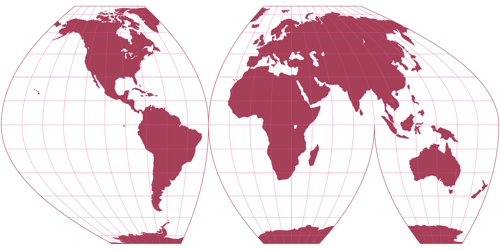 McBryde-Thomas Flat-Polar Parabolic (interrupted) Silhouette Map