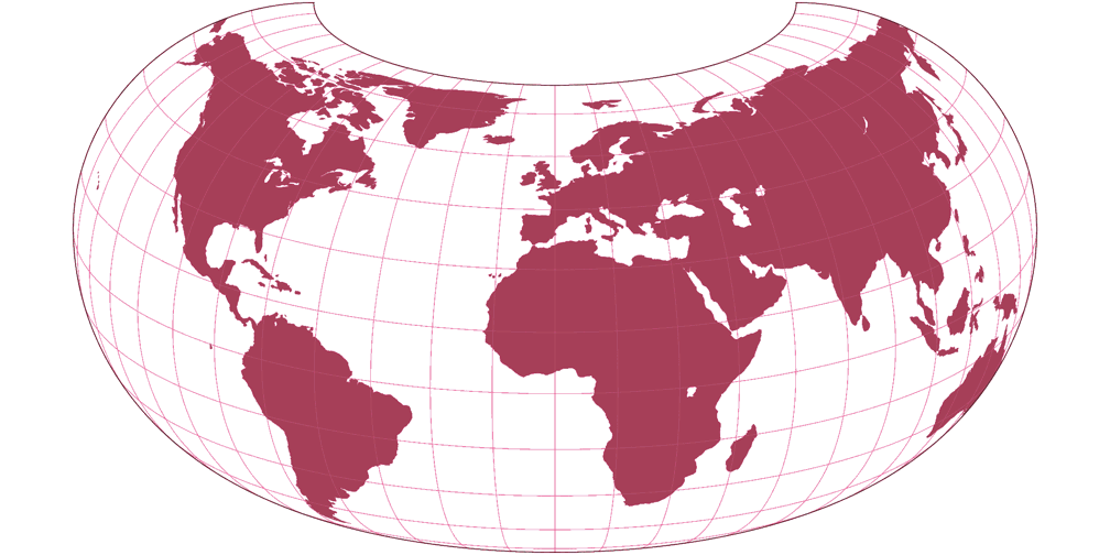 Raisz Armadillo Silhouette Map
