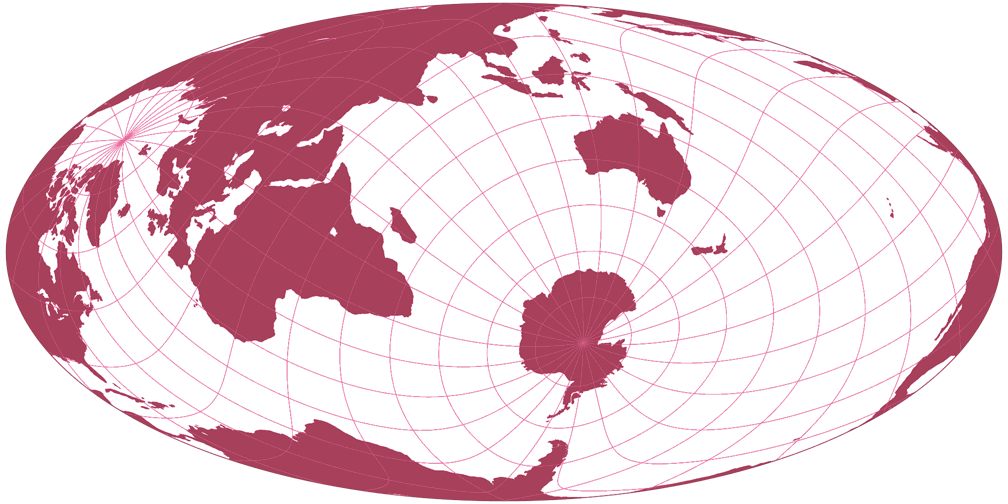 Spilhaus-Hammer II Silhouette Map