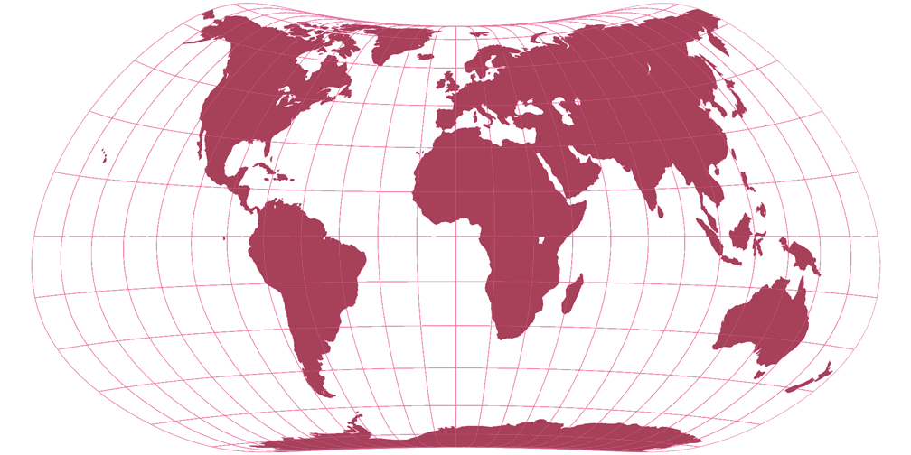 Strebe-Snyder Pointed-Pole Asymmetric 20 Silhouette Map