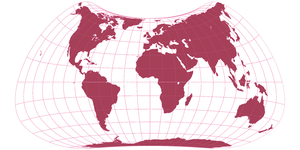 Strebe-Snyder Pointed-Pole Asymmetric 26 Silhouette Map
