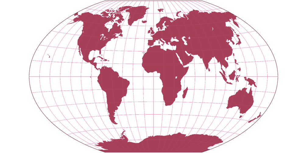Winkel Tripel Silhouette Map