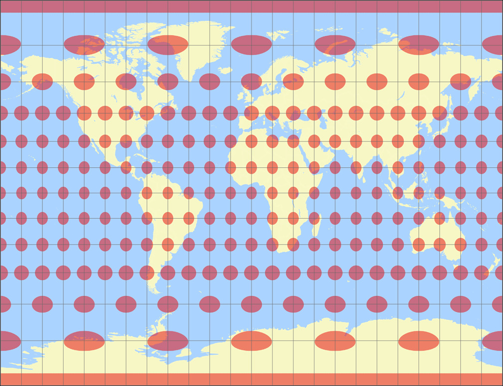 Gall Stereographic Tissot Indicatrix