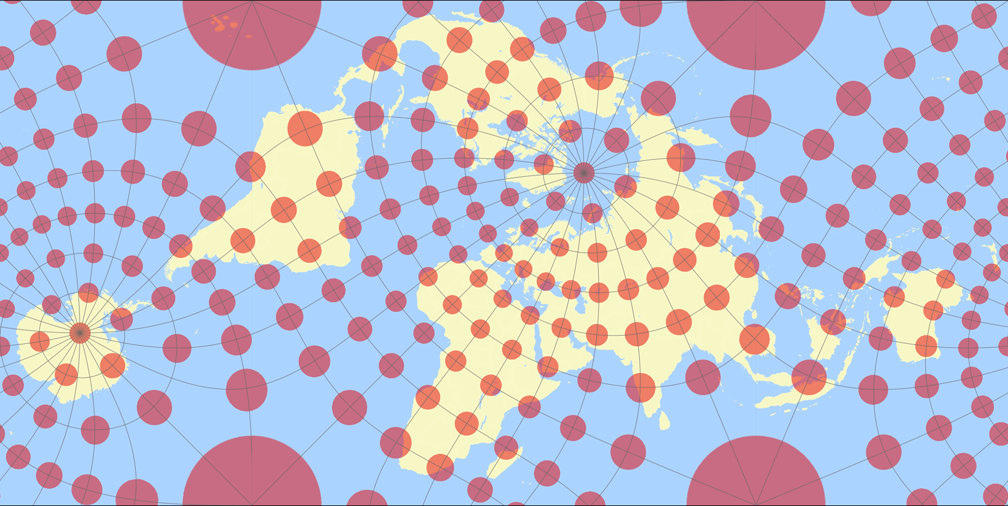 Grieger Triptychial Map Tissot Indicatrix