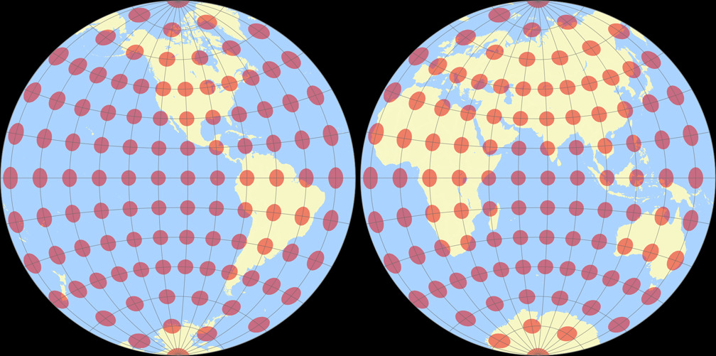 Nicolosi Globular Tissot Indicatrix