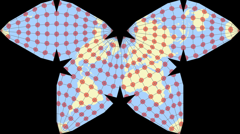 Waterman Butterfly (alternative arrangement) Tissot Indicatrix