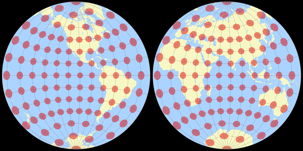 Airy Minimum-error Azimuthal Tissot Indicatrix