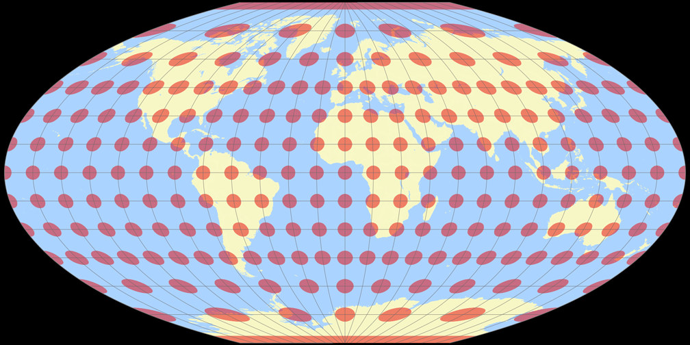 Denoyer Semi-Elliptical Tissot Indicatrix