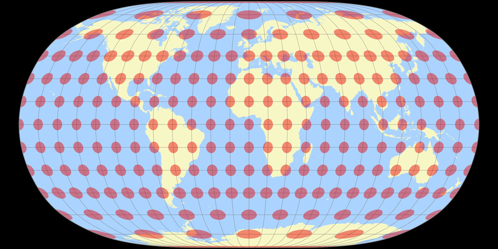 Eckert IV vs. Natural Earth II Compare Map Projections